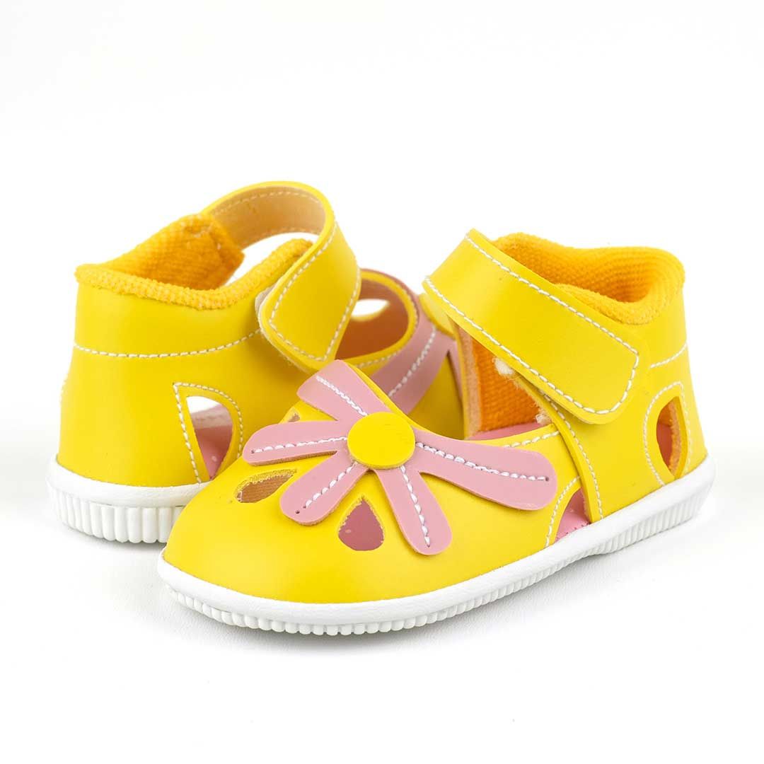 Happy Baby - Sepatu Bayi Bunyi Perempuan - SB-978 - Yellow - Size 19 - 4