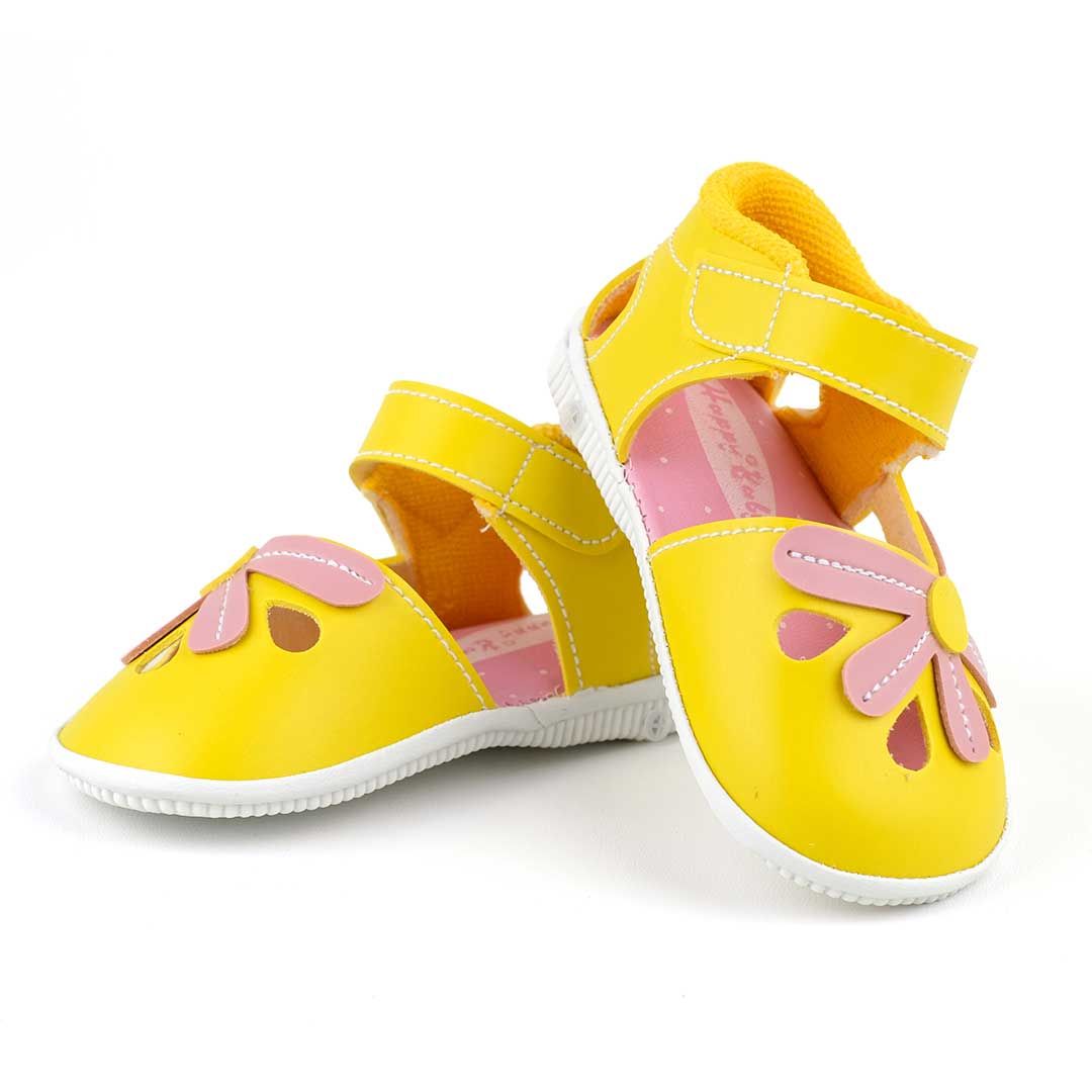 Happy Baby - Sepatu Bayi Bunyi Perempuan - SB-978 - Yellow - Size 19 - 5