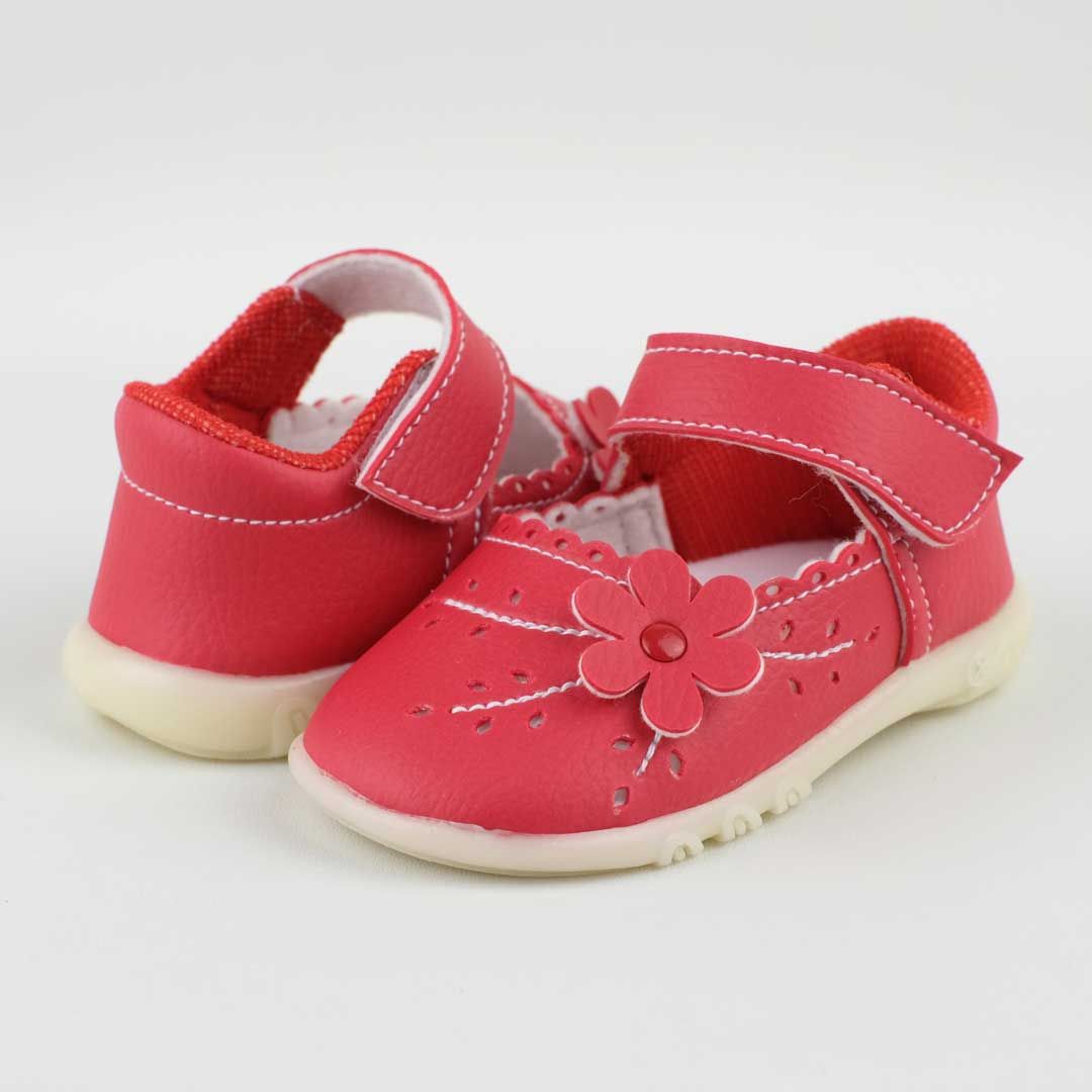 Happy Baby - Sepatu Bayi Bunyi Perempuan - PCB-851 - Red - Size 21 - 4