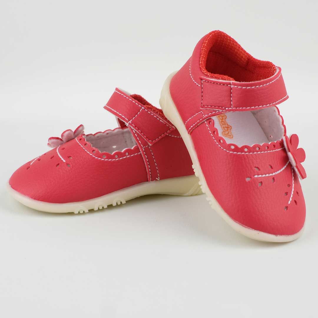 Happy Baby - Sepatu Bayi Bunyi Perempuan - PCB-851 - Red - Size 21 - 5