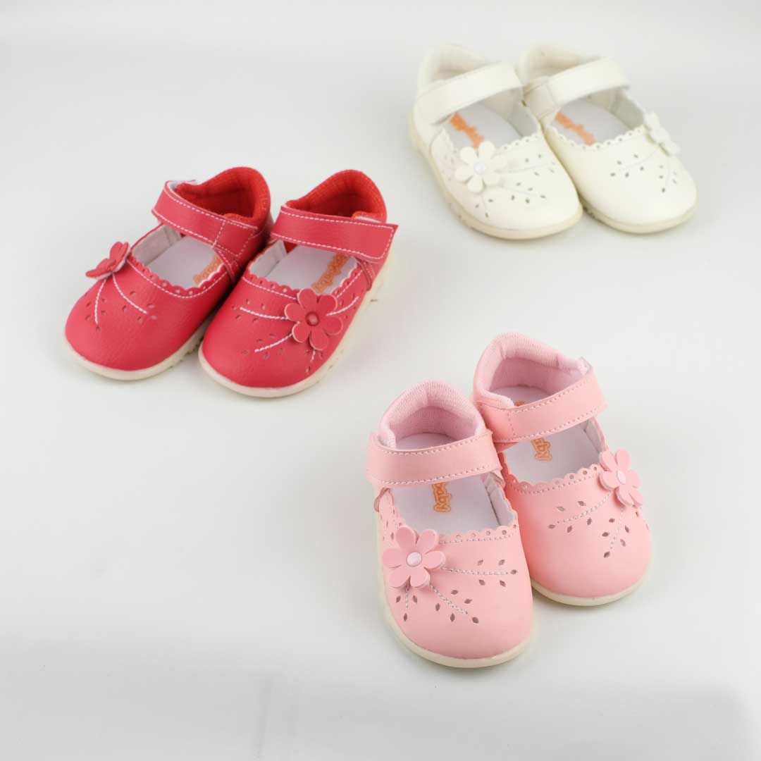 Happy Baby - Sepatu Bayi Bunyi Perempuan - PCB-851 - Red - Size 21 - 6