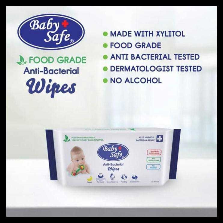 Baby Safe Food Grade Antibacterial Wipes 50S - 1
