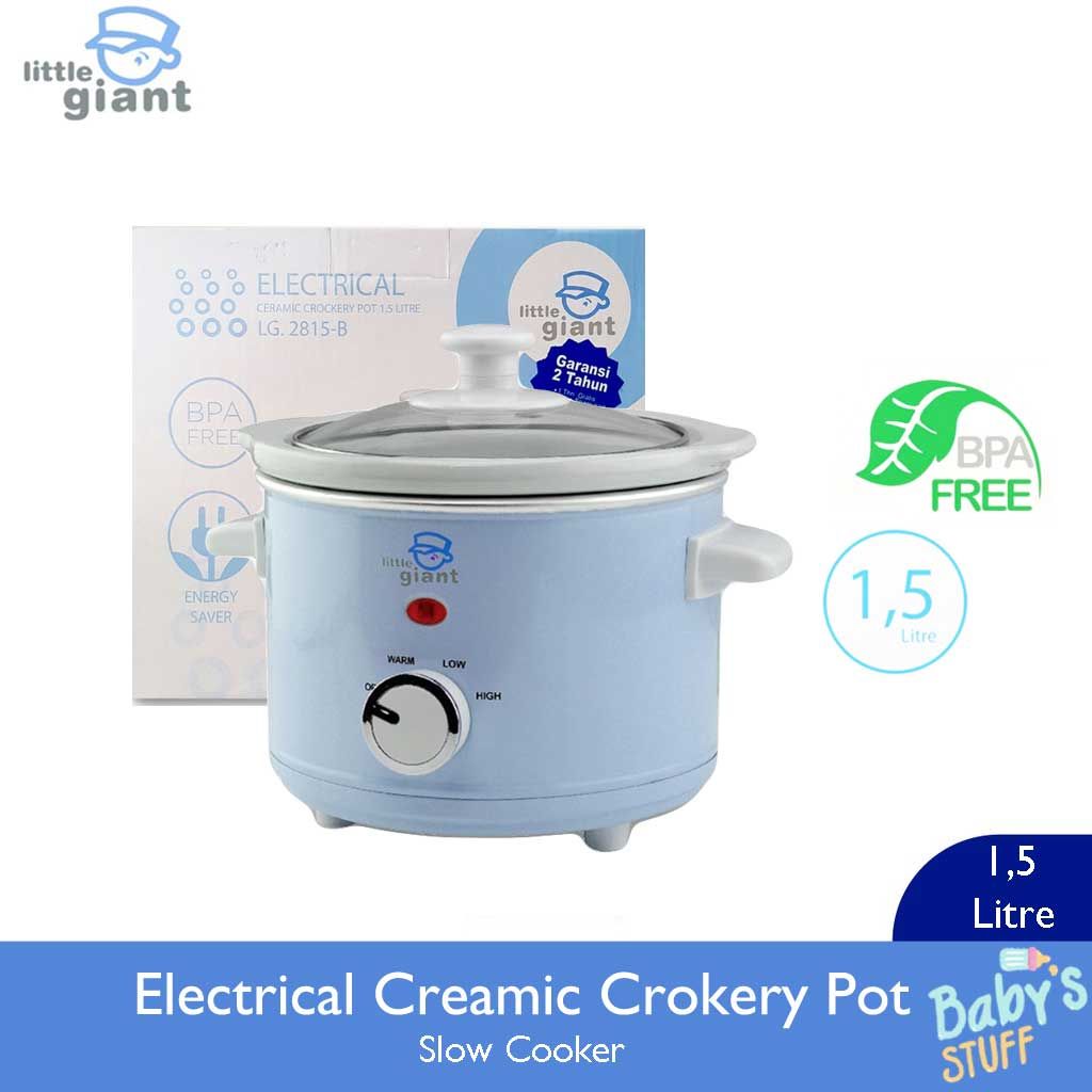 Little Giant Electrical Ceramic Slow Cooker 1.5L  Blue - 1