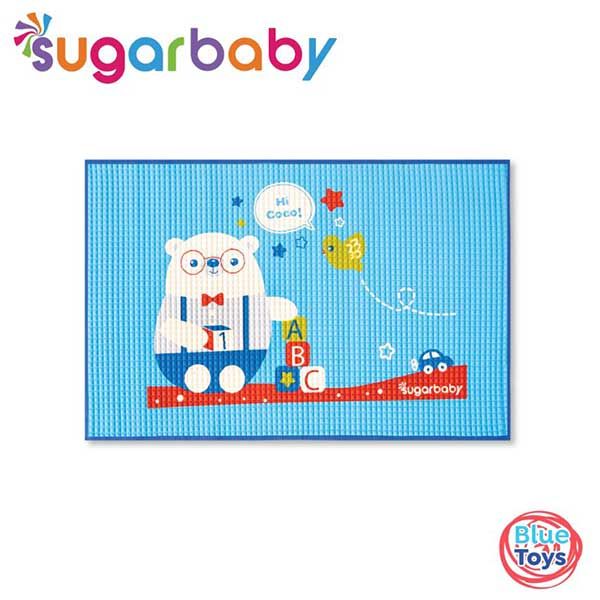 Sugar Baby Organic Healthy - Premium Air Filled Rubber Cot Sheet - Blue Toys - 2