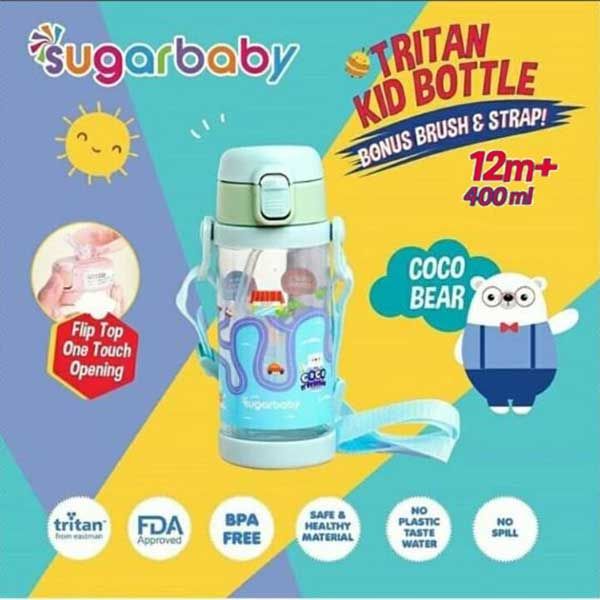 Sugar Baby Tritan Kid Bottle 400ML - Blue - 1