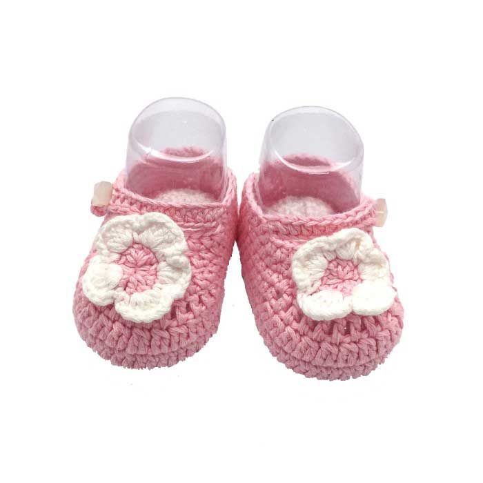 Little Bubba Accessories Handmade Knit Shoes - Rose - LBHKS-ROS - 1
