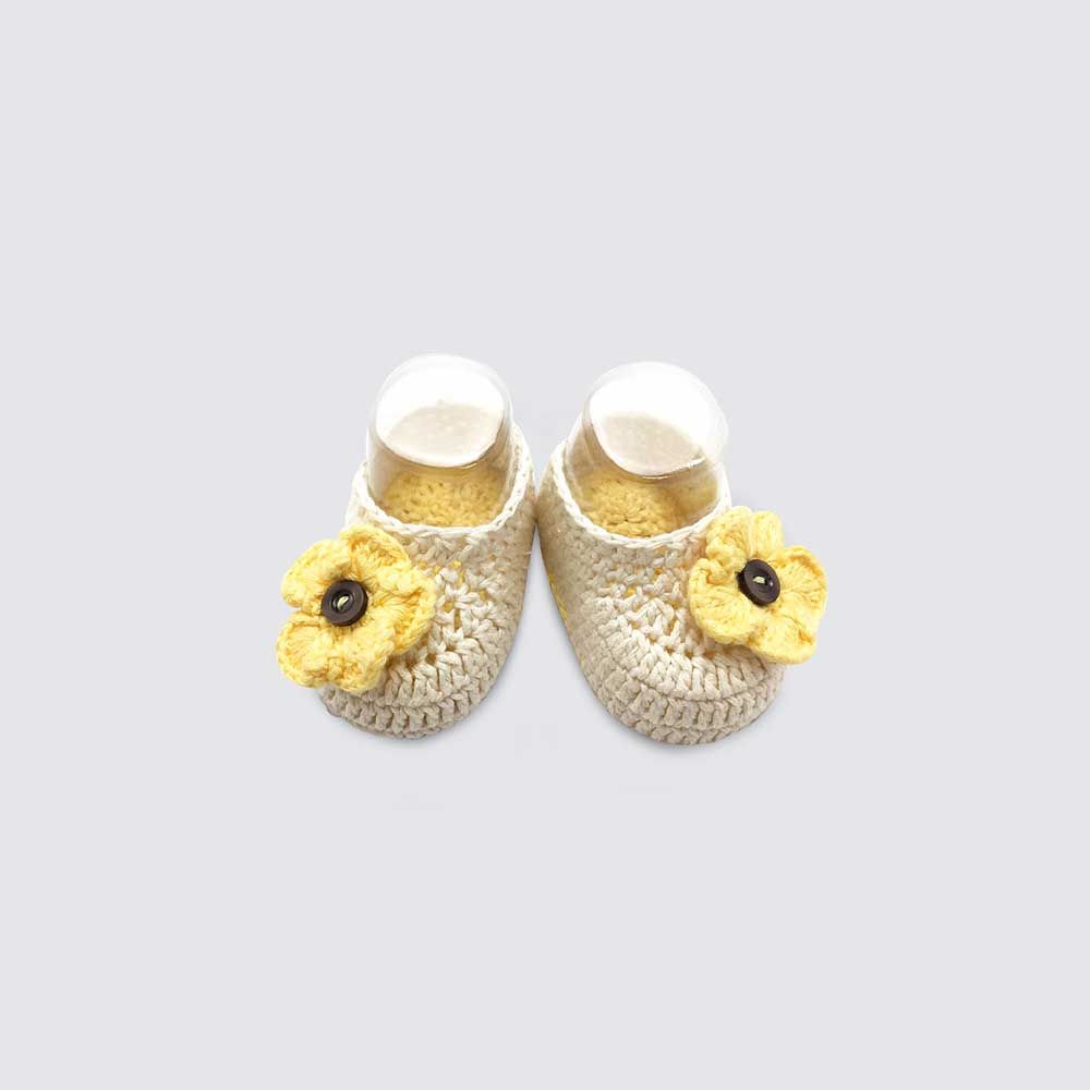 Little Bubba Accessories Handmade Knit Shoes - Sunflower - LBHKS-SUN - 1