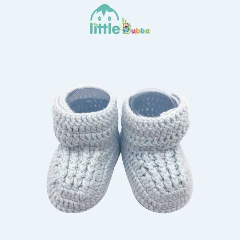 Little Bubba Accessories Handmade Knit Shoes - Side Button - LBHKS-SID - 1