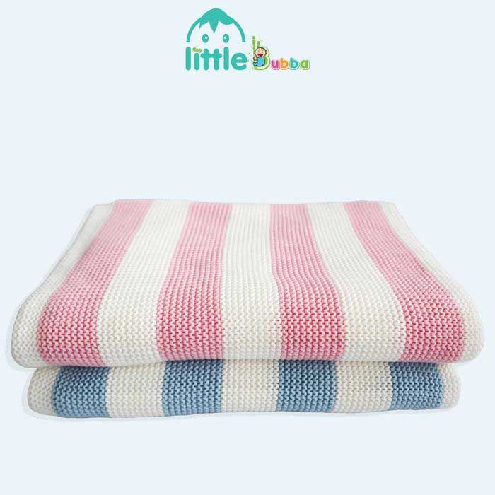 Little Bubba Knit Blanket Stripe - Artic Blue - LBS-ARBLU - 3