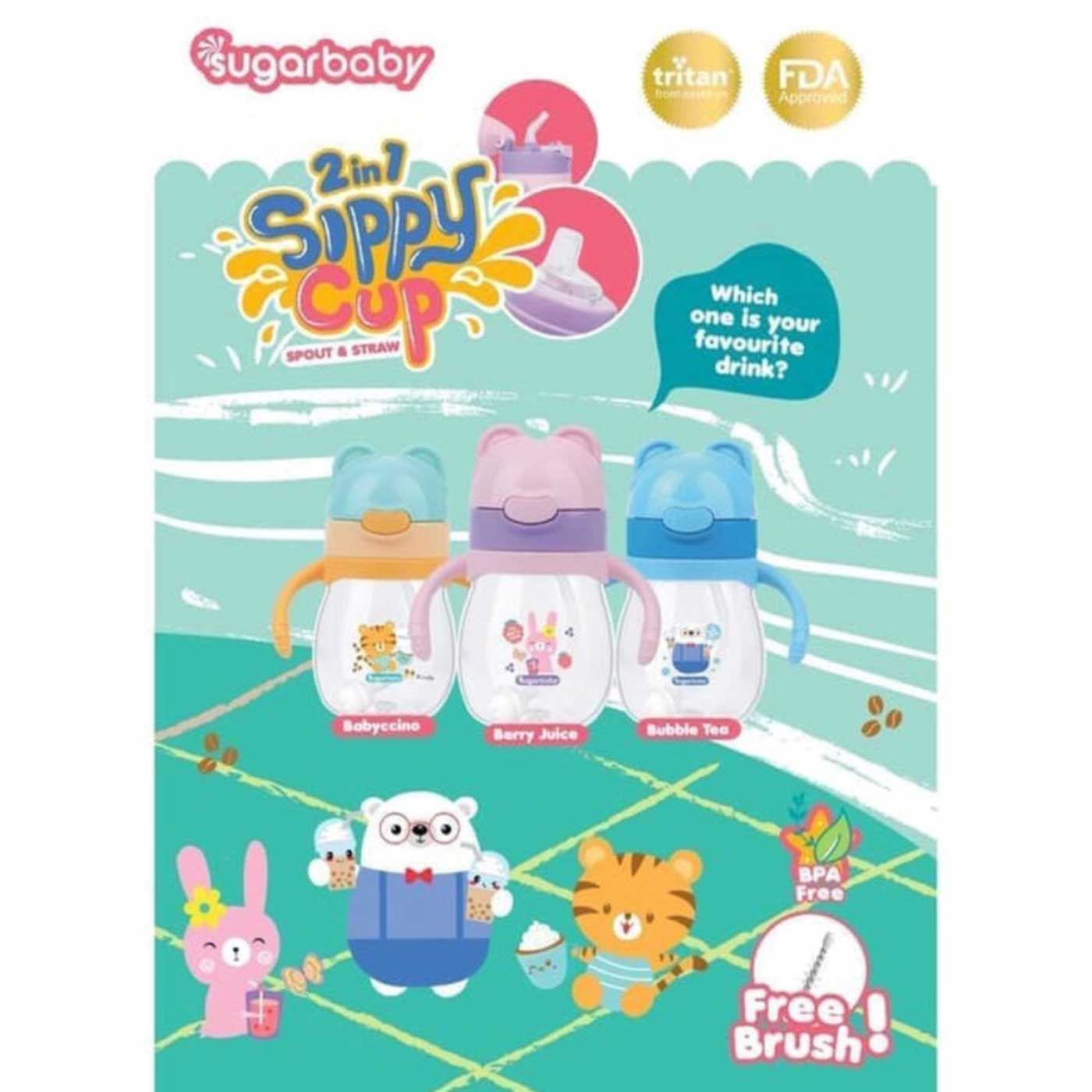 Sugar Baby Tritan Sippy Cup 270ML - Pink - 3