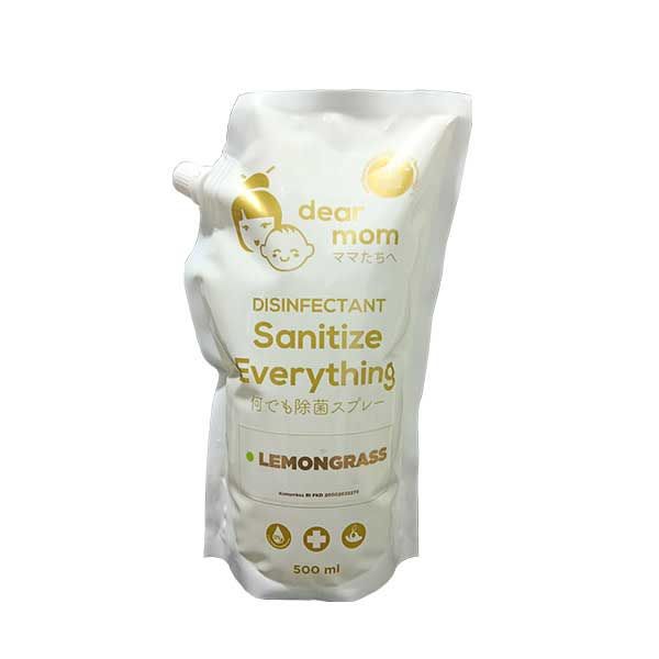 Dearmom Disinfectant Sanitize Everything Lemongrass 500 Ml Refill - 1