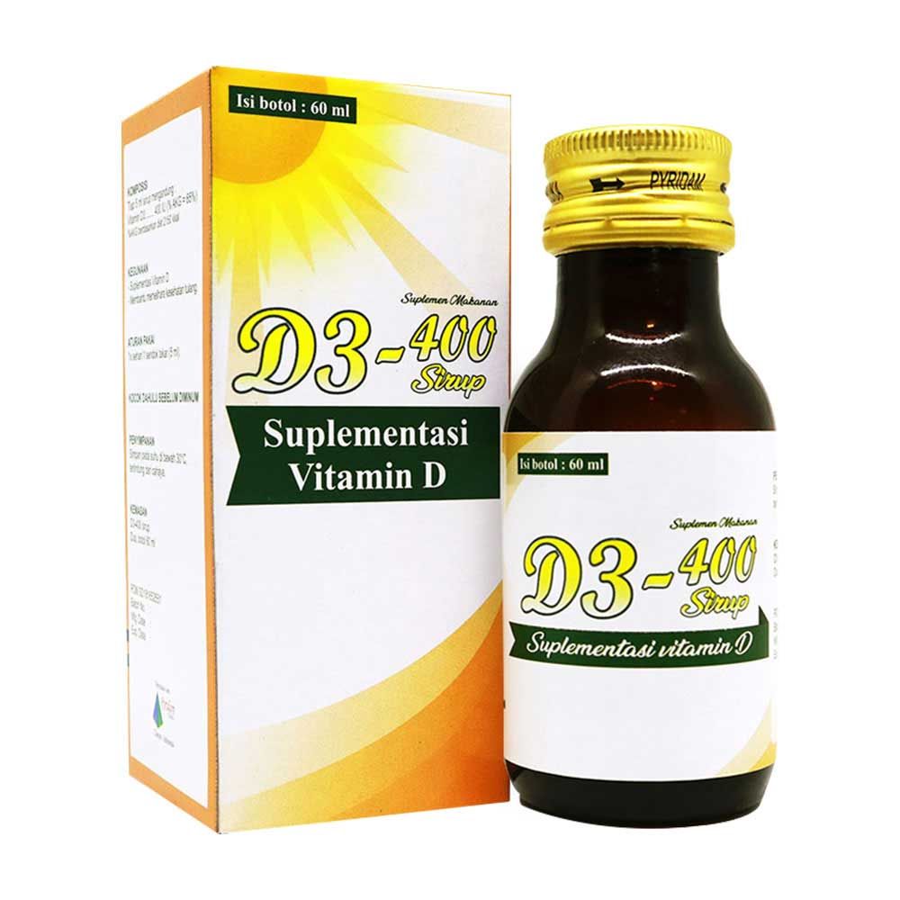 D3-400 Sirup Suplemen Vitamin D3 (@ 60mL) - 1