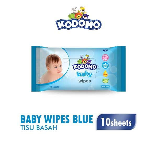 Kodomo Wet Wipes Baby 10Sht Classic Blue - 1
