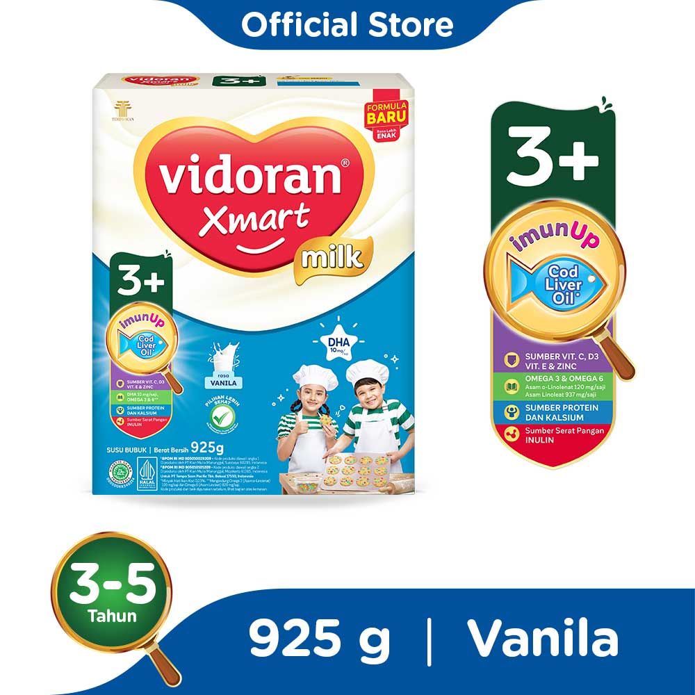 Vidoran Xmart 3+ Nutriplex Vanilla 925g - 1