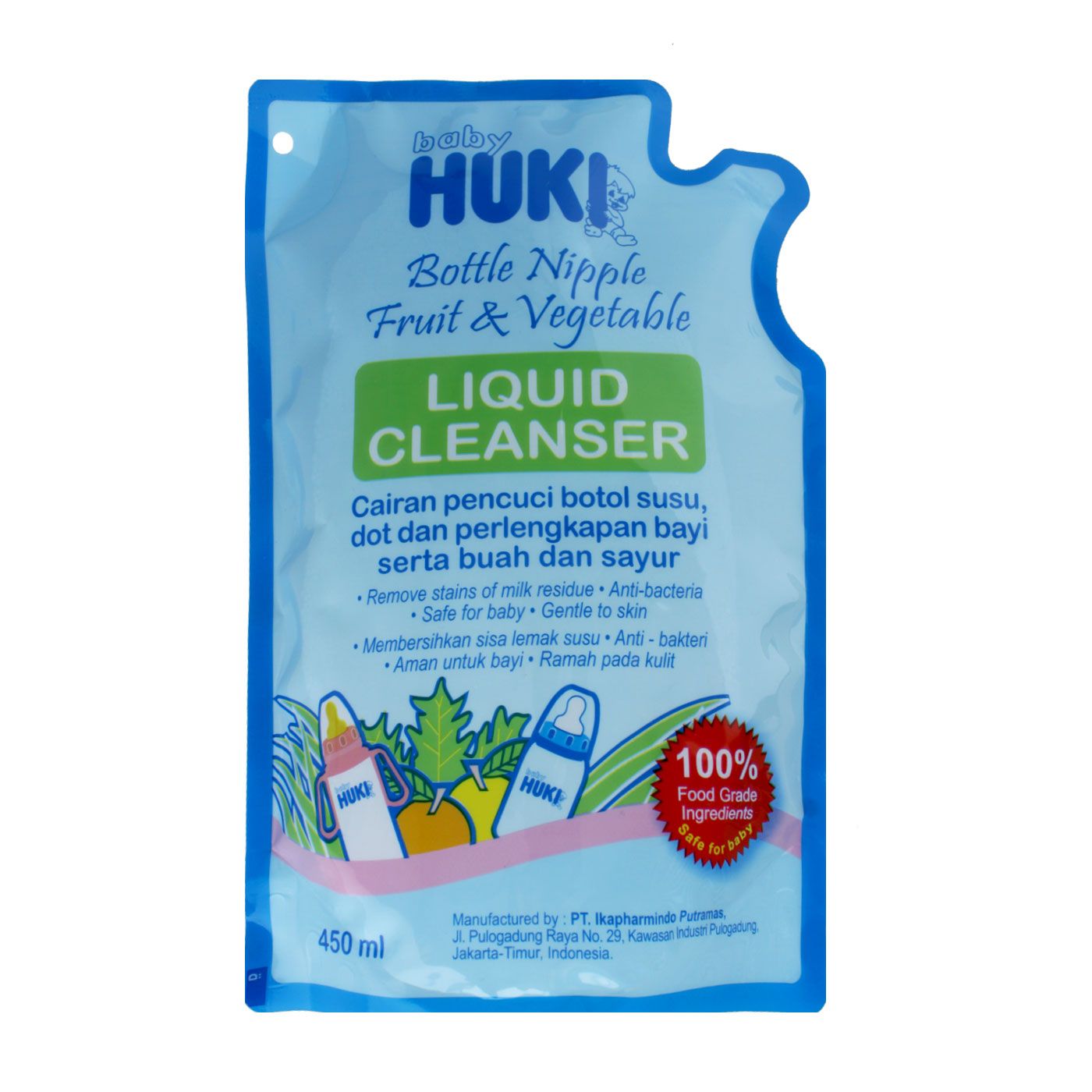 Huki Liquid Cleanser 450ml Refill - 1