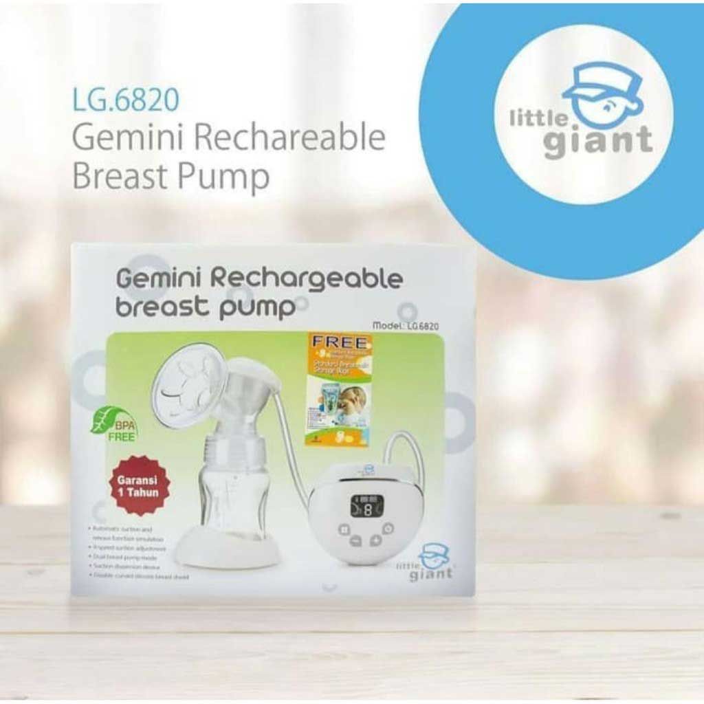 Little Giant LG 6820 Gemini Rechargeable Breast Pump Pompa ASI Elektrik - 2