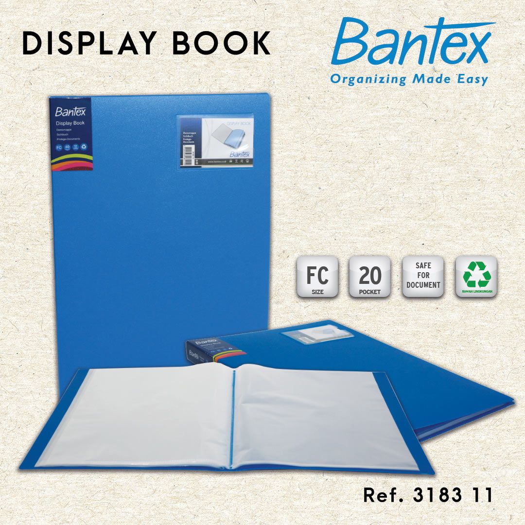 Jual Bantex Standard Display Book 20 Pockets Fc - 3183 11 - Perlengkapan  Sekolah & Kantor Termurah, Harga Promo