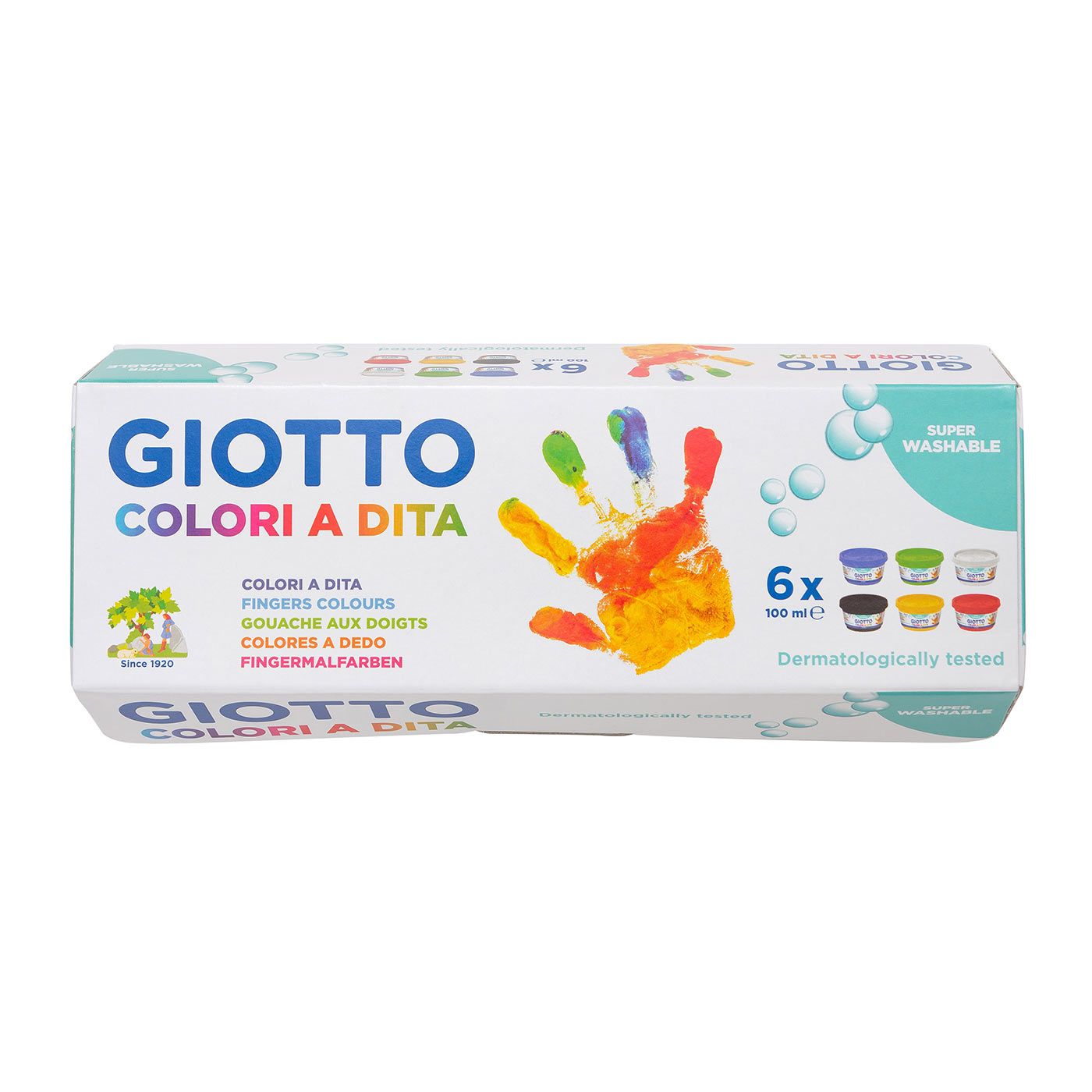 Giotto Giotto Fingerpaint Box 6X100 Ml - 534100 - 1