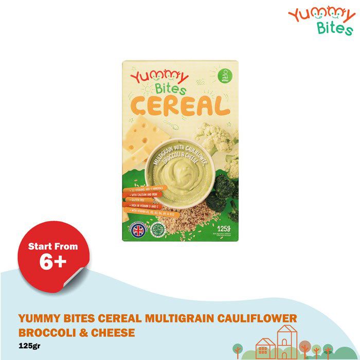 Yummy Bites Cereal Multigrain With Cauliflower Broccoli & Cheese 125gr - 1