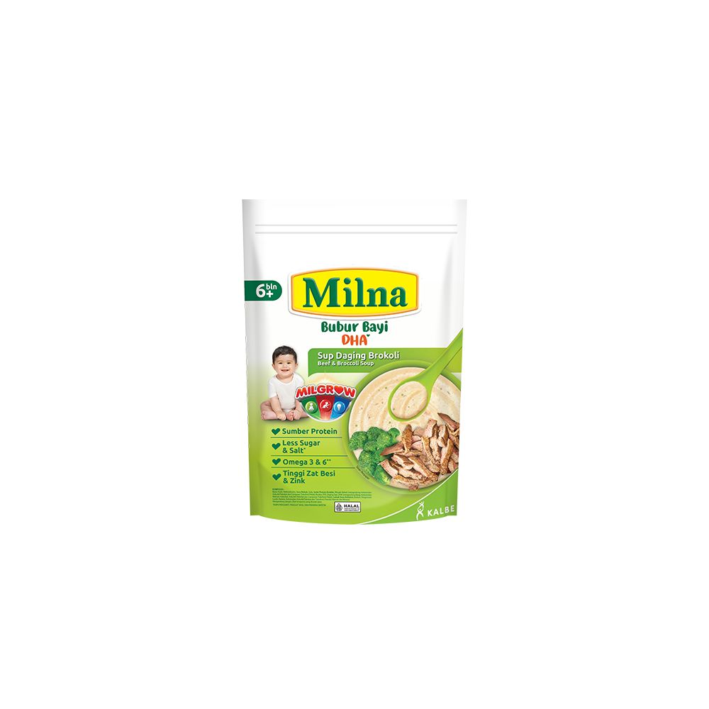 Milna Bubur Reguler 6+ Sup Daging Brokoli 120G - 2