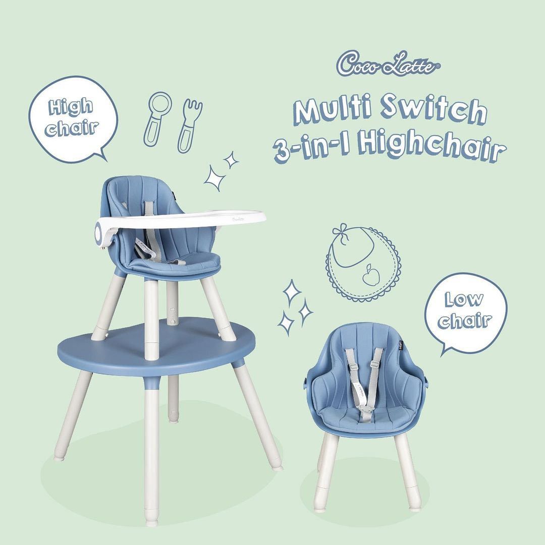 Cocolatte Highchair CL 2308 Multi Switch- Blue - 1