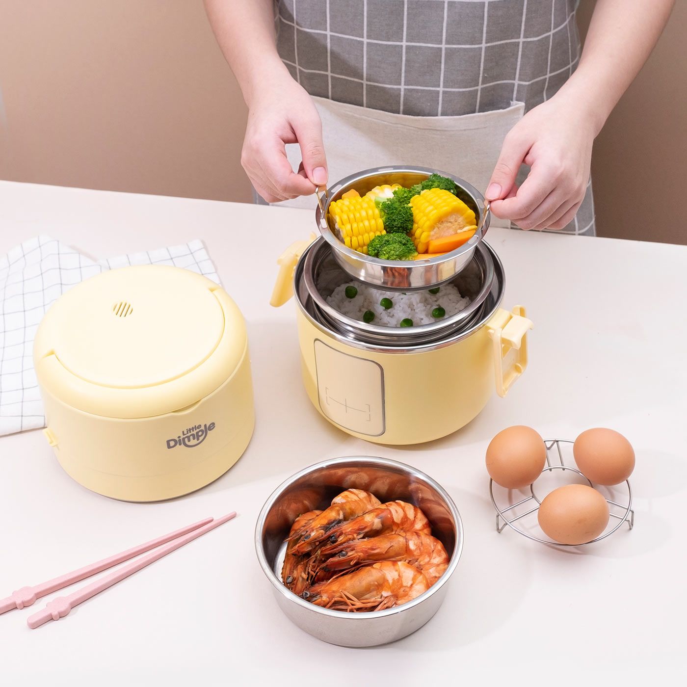Little Dimple Portable Cooker Yellow - 2