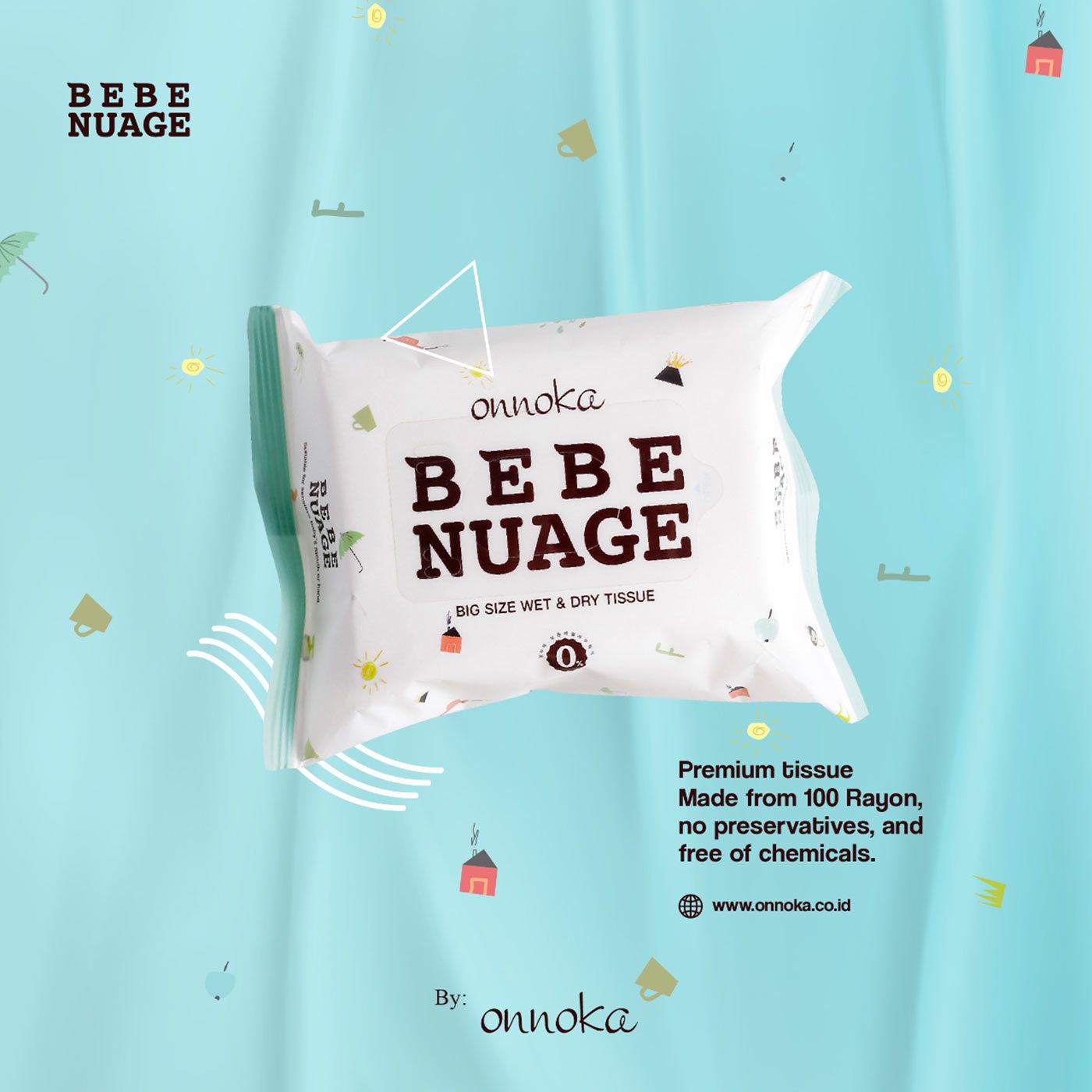 Onnoka Bebe Nuage Dry / Wet Organic Tissue - 5