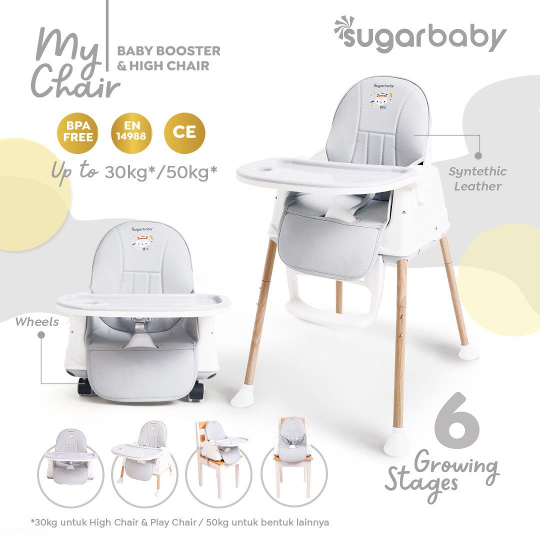 Sugarbaby My Chair (Baby Booster & High Chair) : 6 Growing Stages - Grey - 2
