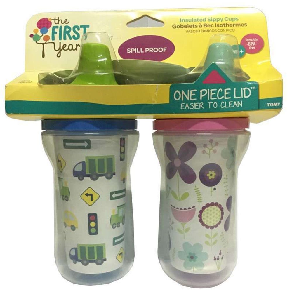 The First Years Insulated Sipppy Cups Green Blue - 1