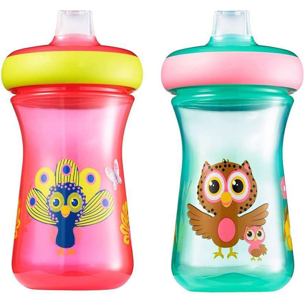 The First Year Soft Spout 9oz Sippy Cup 2pk Animal Girl - 1