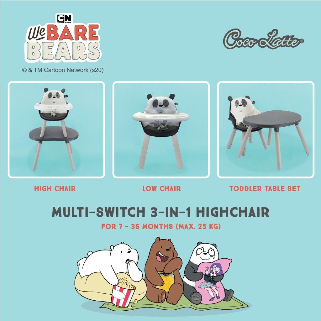 Cocolatte Highchair Multiswitch Wbb Grizz-23295 - 3