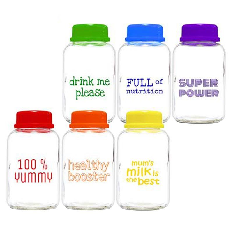 Babypax Rainbow Breastmilk Glass Bottle Pack 150ml (Isi 6) - 1