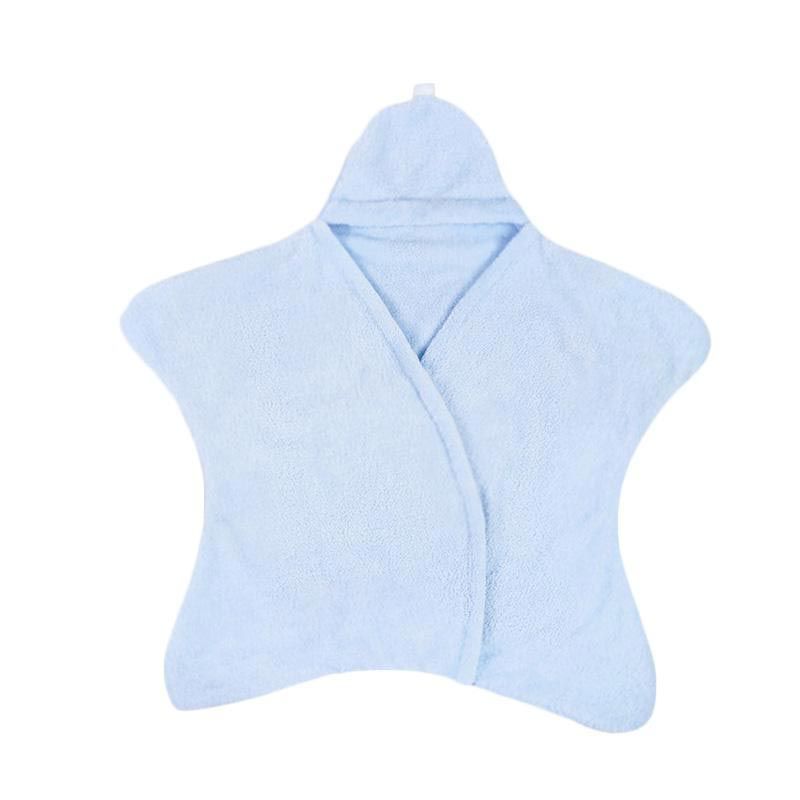 Dr. Bebe - Baby Star Blanket - Blue 86x86 Solid - 1