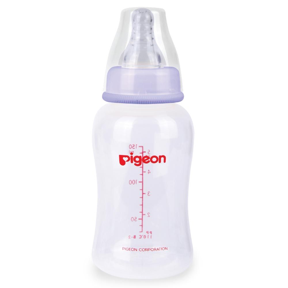 Pigeon Botol Pp Clear Streamline 150ml W/ S-Type Nipple (Ungu) - 1