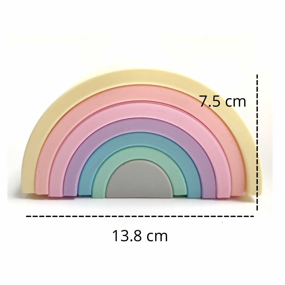 Brightchewelry Rainbow Silicone Stacker (Pastel) - 2
