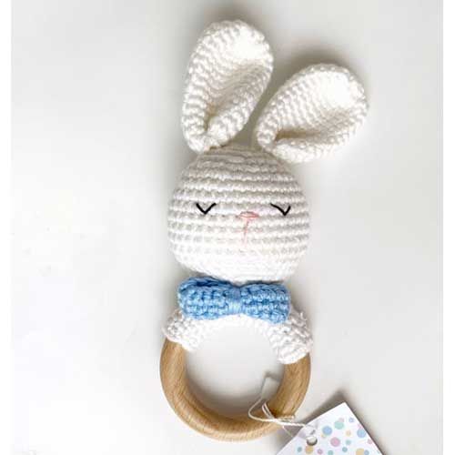 Brightchewelry Crochet Bunny Toy