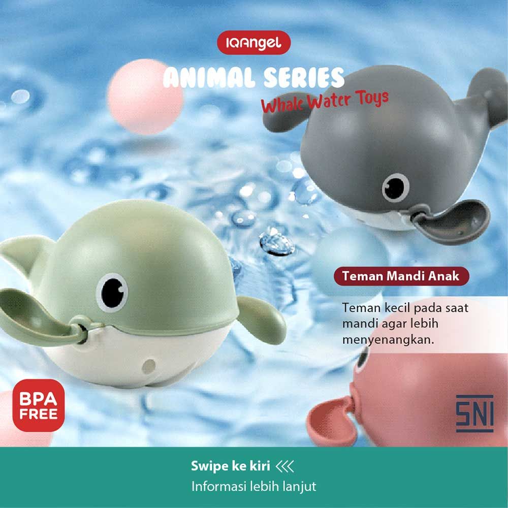 IQ Angel Whale Water Toys Grey - Mainan Air - 4