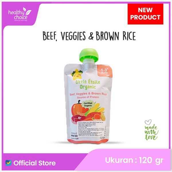 Little Etoile Organic Beef Veggies & Brown Rice 120 gr - 1