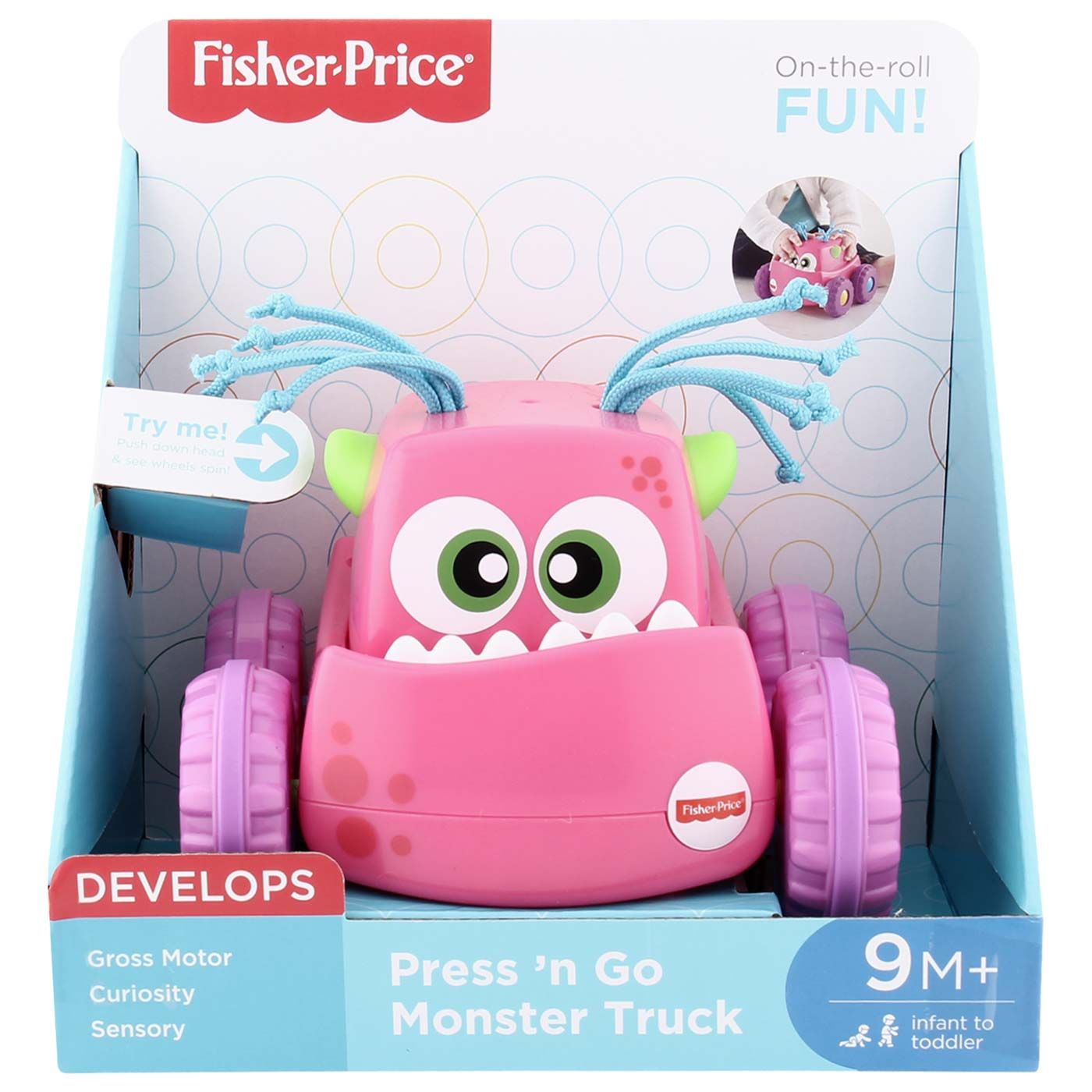 Flash Sale - Fisher Price Infant Press N Go Vehicle Pink - 2