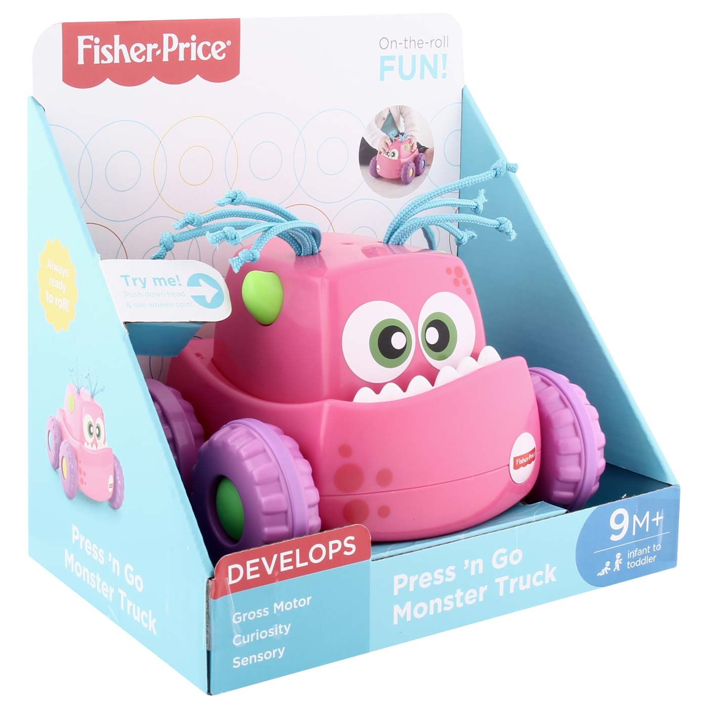 Flash Sale - Fisher Price Infant Press N Go Vehicle Pink - 3