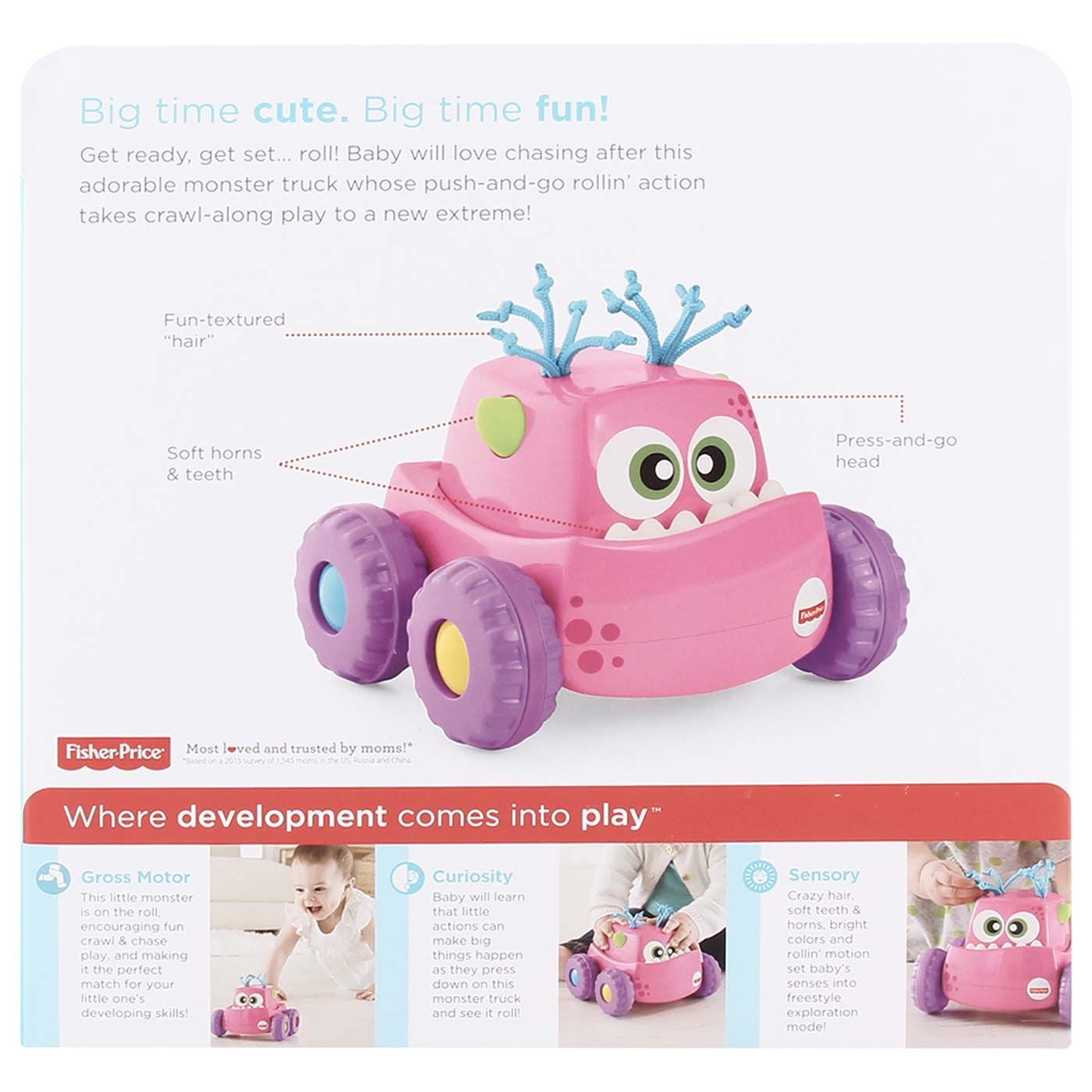 Flash Sale - Fisher Price Infant Press N Go Vehicle Pink - 4