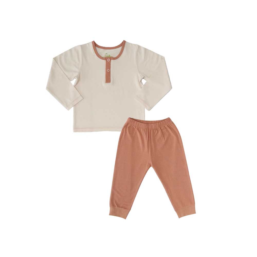 Little Bubba - Neil Pajamas Linen Chesnut 6-12 Month - 1