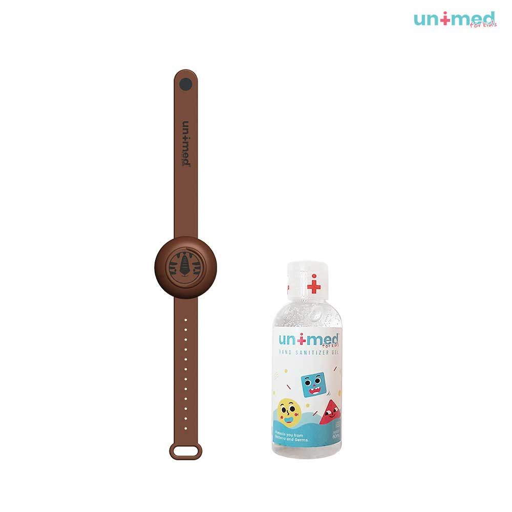 Unimed Kids Sanitizer Wristband Brown Tiger - 1