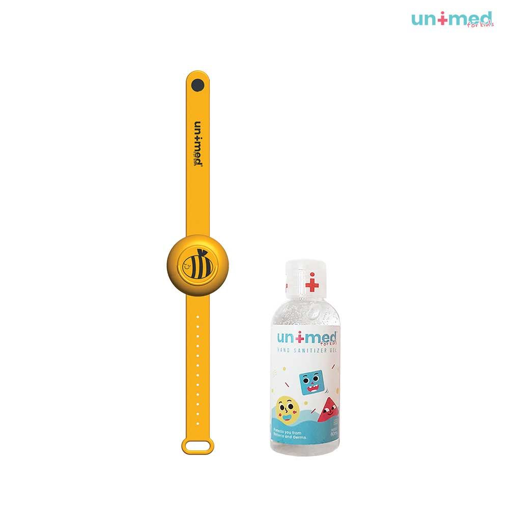 Unimed Kids Sanitizer Wristband Yellow Bee - 1