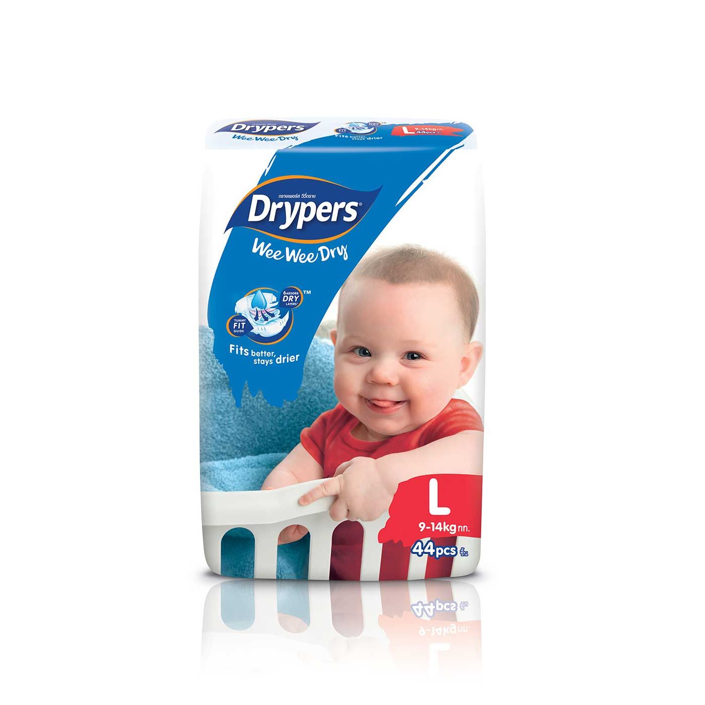Drypers Wee Wee Dry - L 44s - 1