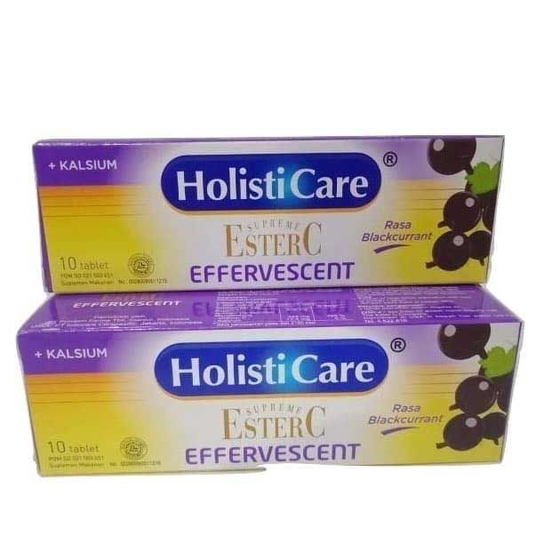 HolistiCare Ester C Effervescent Blackcurrant - 10 Tab - 1
