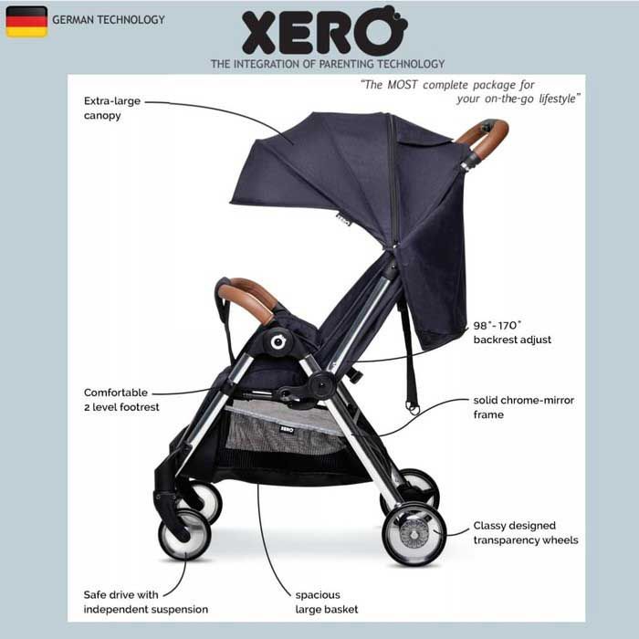 Xero Stroller Bayi - Pebble Grey - 2