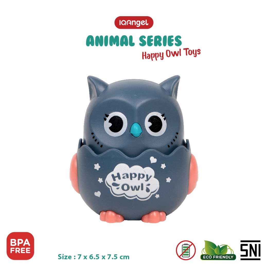 IQ Angel Happy Owl Toys – Grey - 1