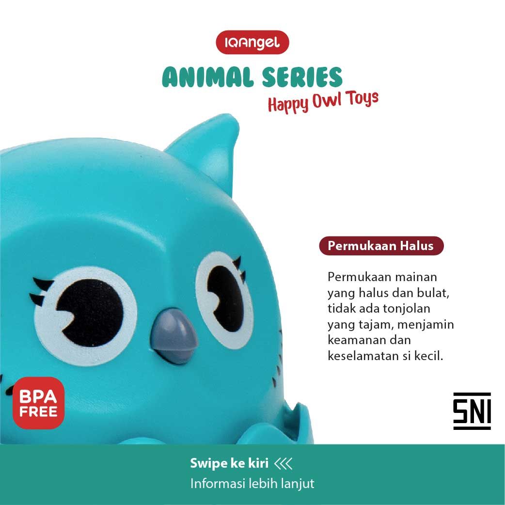 IQ Angel Happy Owl Toys – Grey - 3