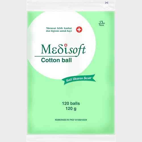 Medisoft Cotton Balls 120 (Ukuran Lebih Besar) - 1